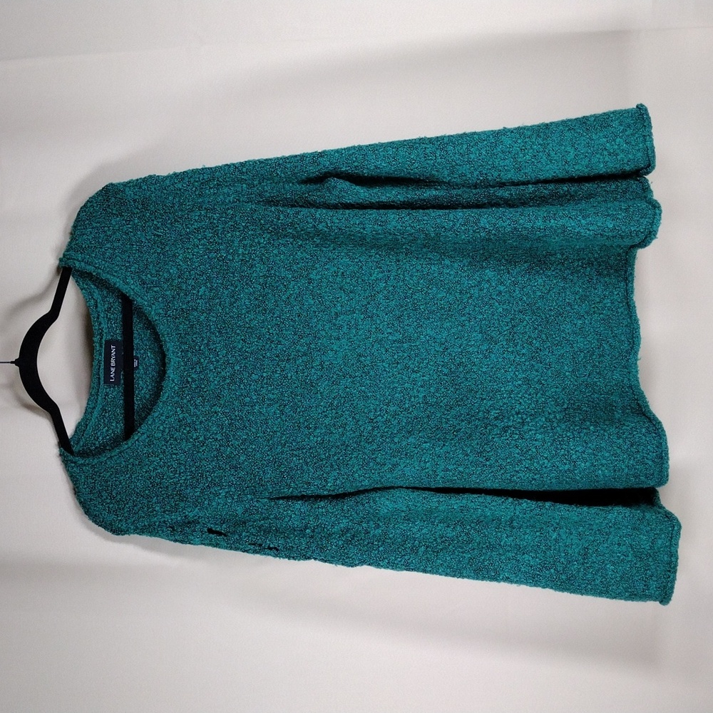 Lane Bryant Knit Sweater Women’s Plus Size 18/20 Green Pullover Warm Cozy